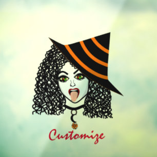 Krulharige heks Thunder_Cove Raamsticker