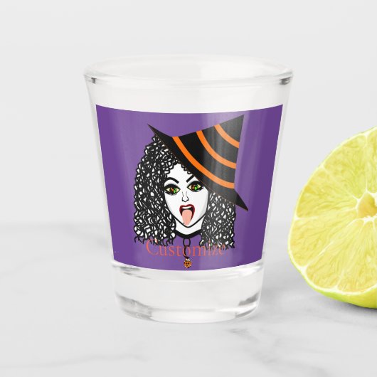 Krulharige heks Thunder_Cove Shot Glas (Voorkant)