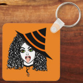 Krulharige heks Thunder_Cove Sleutelhanger (Achterkant)