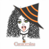 Krulharige heks Thunder_Cove Sticker (Voorkant)