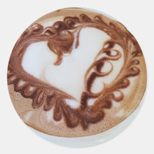 Krulkoffie Ronde Sticker