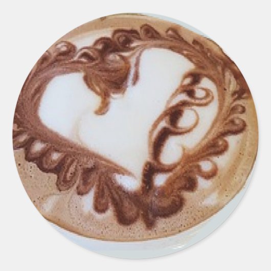 Krulkoffie Ronde Sticker (Voorkant)