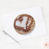 Krulkoffie Ronde Sticker (Envelop)