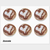 Krulkoffie Ronde Sticker (Vel)