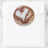 Krulkoffie Ronde Sticker (Tas)