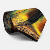 Krulkorrelige textuur, gouden groene reliëf in rel stropdas (Opgerold)