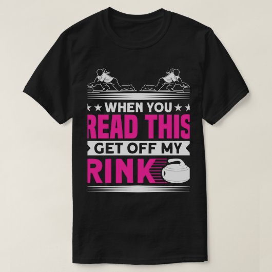 Krullen als je dit leest, ga van mijn roze kruller t-shirt (Design voorkant)