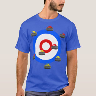 Krullen met Rocks en bezems T-shirt