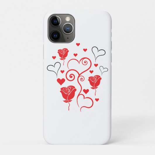 Krullen van Harten en Rozen Case-Mate iPhone Case (Achterkant)