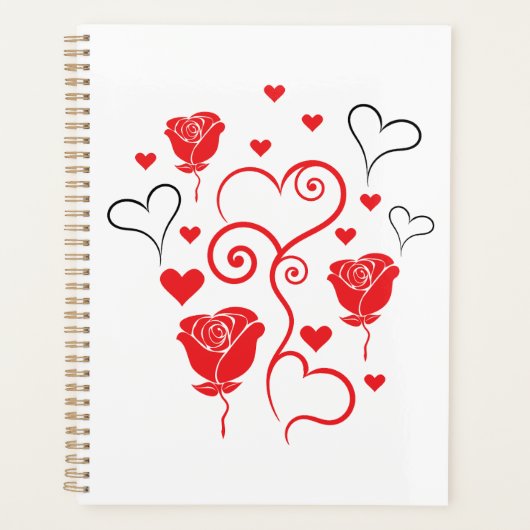 Krullen van Harten en Rozen Planner (Voorkant)