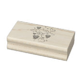 Krullen van Harten en Rozen Rubberstempel (Stempel)