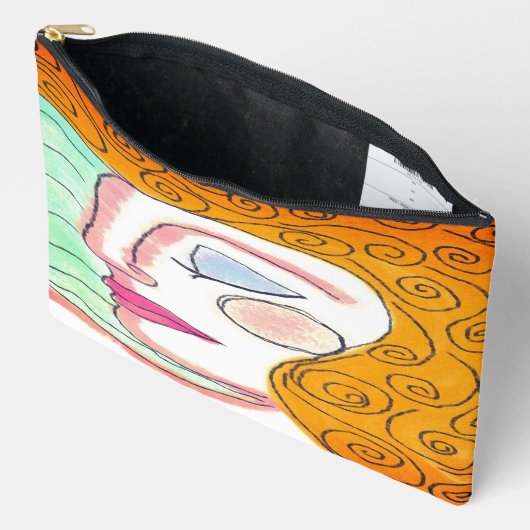 Krullend Blond Haar Abstracte Kunst Etui (Open)