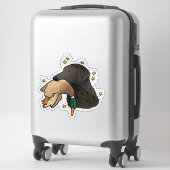 Krullend Gecoate Retriever Autodecal Sticker (Koffer)