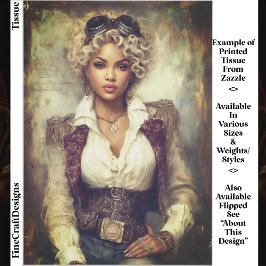 Krullend Haar Steampunk Vrouw, Corset EB2RL Decoup Tissuepapier