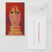 Krullend rood haar afsprakenkaartje (Voorkant / Achterkant)