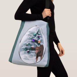 Krullende kerst met wederkerigheid crossbody tas