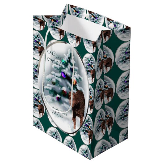 Krullende kerst met wederkerigheid medium cadeauzakje (Voorkant Gekanteld)