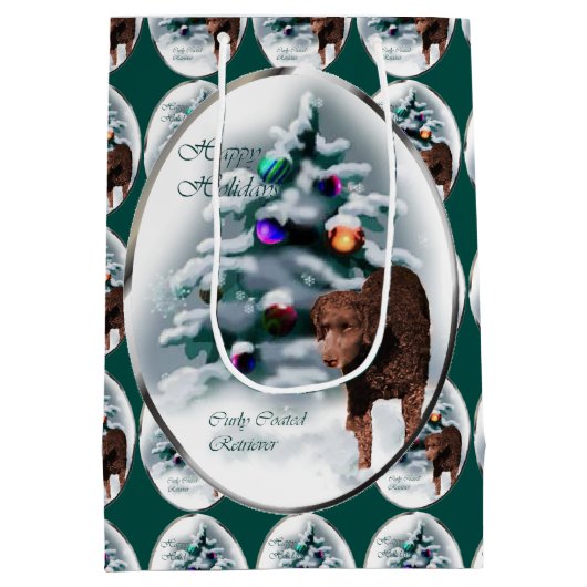 Krullende kerst met wederkerigheid medium cadeauzakje (Achterkant)