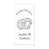 Krullende kleine schapenpluis rubberstempel (Afrduk)