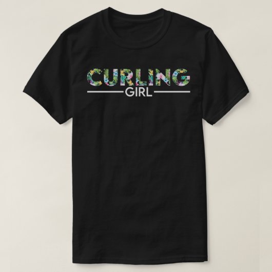 Krullende meisjesvormgeving t-shirt (Design voorkant)