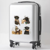Krullende Retriever Autodecal Sticker (Koffer)
