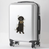 Krullende Retriever Autodecal Sticker (Koffer)