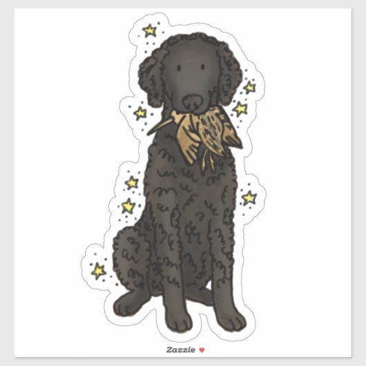 Krullende Retriever Autodecal Sticker (Vel)