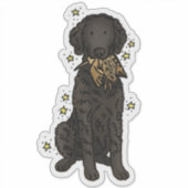 Krullende Retriever Autodecal Sticker (Voorkant)