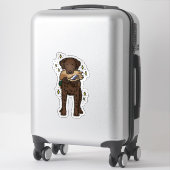 Krullende Retriever Autodecal Sticker (Koffer)