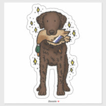 Krullende Retriever Autodecal
