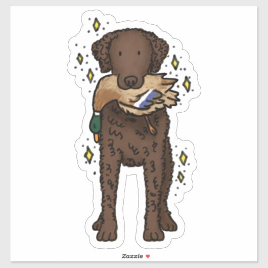 Krullende Retriever Autodecal Sticker (Vel)