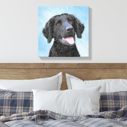 Krullende retroflecterende schilderijen - Oorspron Canvas Afdruk (Insitu (Slaapkamer))