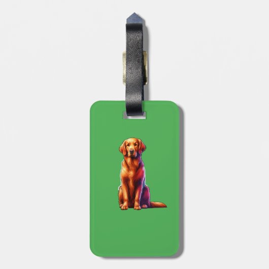 Krullende rugleuning bagagelabel (Achterkant verticaal)