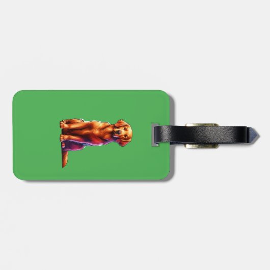 Krullende rugleuning bagagelabel (Achterkant horizontaal)