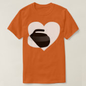 Krullende steen in het hart t-shirt (Design voorkant)