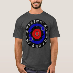 Krullende steen rolt als de aarde baan t-shirt