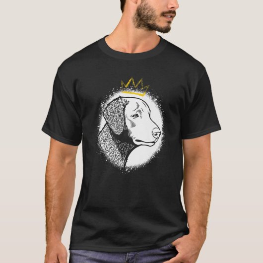 Krullende wederinkoop met kroon t-shirt (Voorkant)
