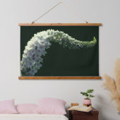 krullende witte wilde bloem hangend wandkleed (Slaapkamer)