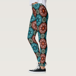 Krulleurige kleurrijke decoratie leggings