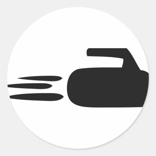 krullingspictogram ronde sticker (Voorkant)