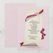 Krulpapier 102e verjaardag uitnodigen kaart (Voorkant / Achterkant)