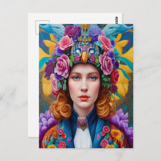 Krulprinses Briefkaart (Voorkant / Achterkant)