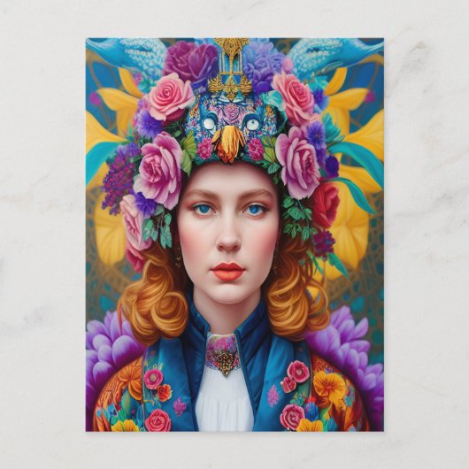 Krulprinses Briefkaart (Voorkant)