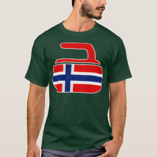 krulstone Curl Noorwegen Noorse vlag T-shirt