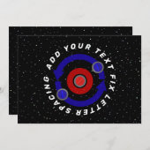 Krulstoon die als de baan van de aarde draait kaart (Voorkant / Achterkant)