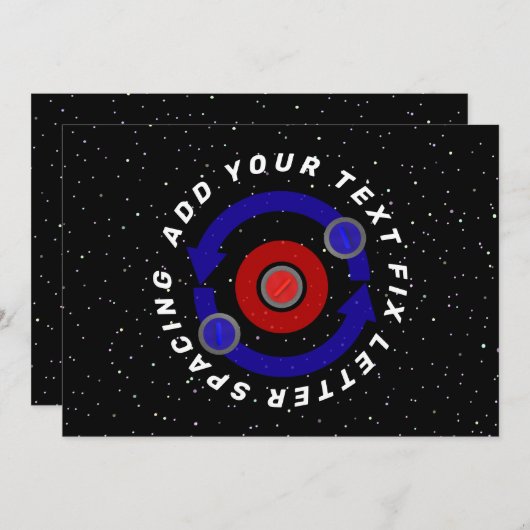 Krulstoon die als de baan van de aarde draait kaart (Voorkant / Achterkant)