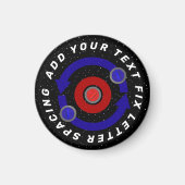 Krulstoon die als de baan van de aarde draait magneet (Voorkant)