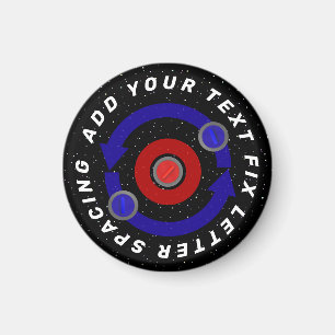 Krulstoon die als de baan van de aarde draait magneet