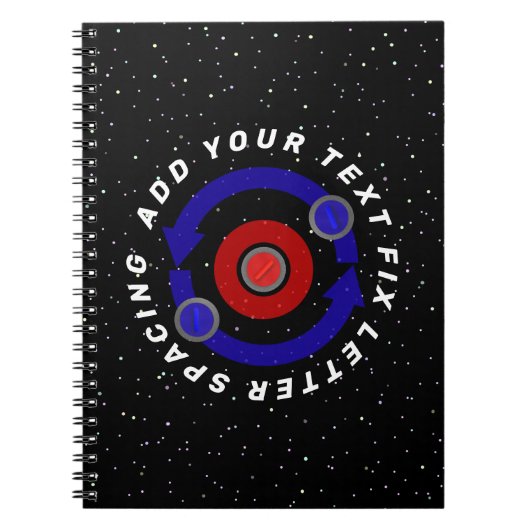 Krulstoon die als de baan van de aarde draait notitieboek (Voorkant)
