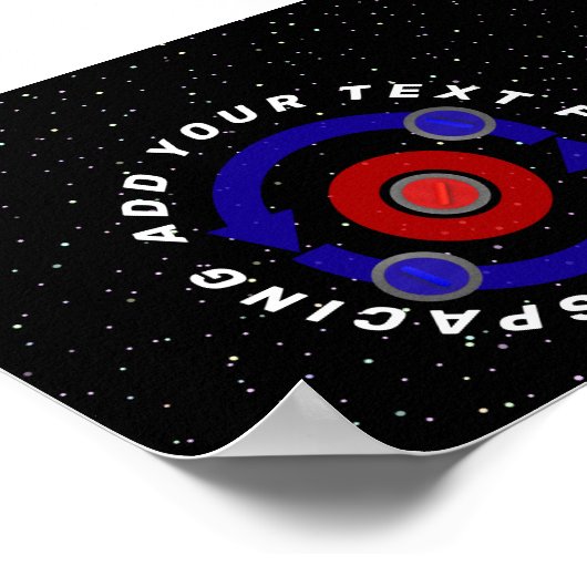 Krulstoon die als de baan van de aarde draait poster (Hoek)